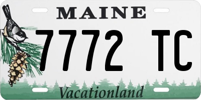 ME license plate 7772TC