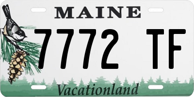 ME license plate 7772TF