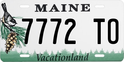 ME license plate 7772TO