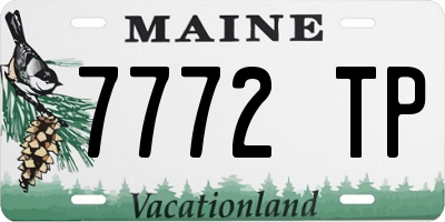 ME license plate 7772TP