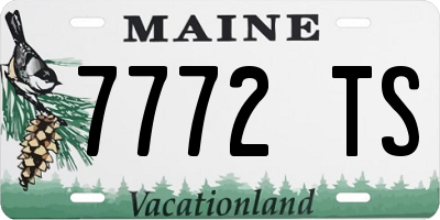 ME license plate 7772TS