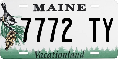 ME license plate 7772TY
