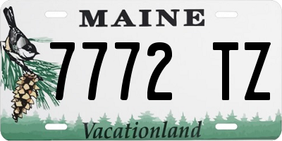 ME license plate 7772TZ