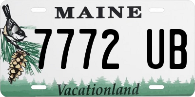 ME license plate 7772UB