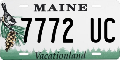 ME license plate 7772UC