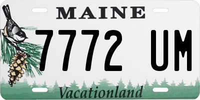 ME license plate 7772UM