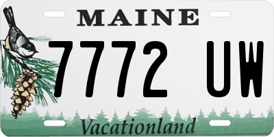 ME license plate 7772UW