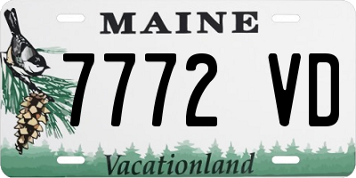 ME license plate 7772VD