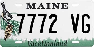 ME license plate 7772VG