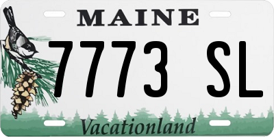 ME license plate 7773SL