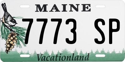 ME license plate 7773SP