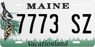 ME license plate 7773SZ