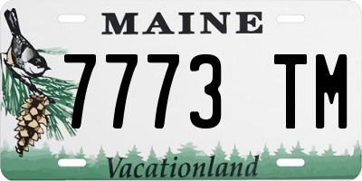 ME license plate 7773TM