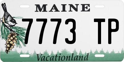 ME license plate 7773TP