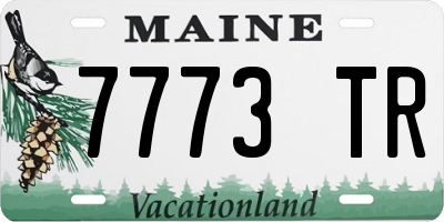 ME license plate 7773TR