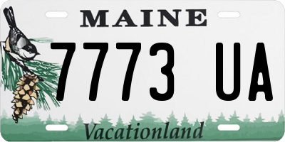 ME license plate 7773UA