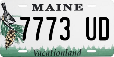 ME license plate 7773UD
