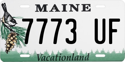 ME license plate 7773UF