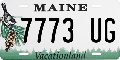 ME license plate 7773UG