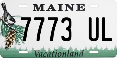 ME license plate 7773UL
