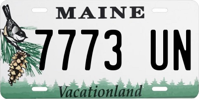 ME license plate 7773UN