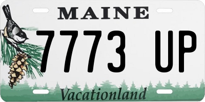 ME license plate 7773UP