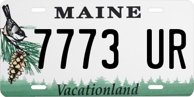 ME license plate 7773UR