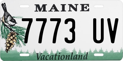 ME license plate 7773UV