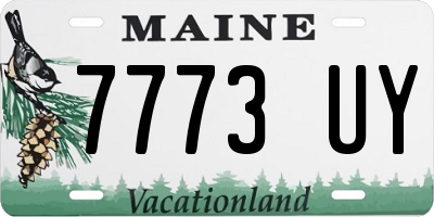 ME license plate 7773UY