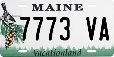 ME license plate 7773VA