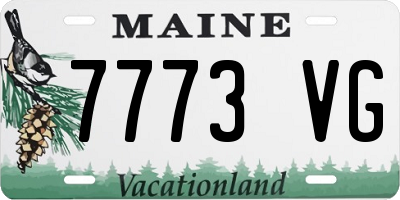 ME license plate 7773VG