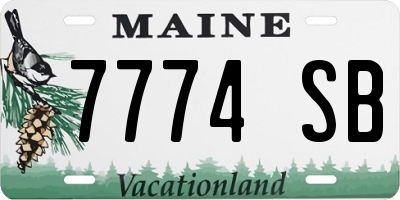 ME license plate 7774SB