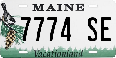 ME license plate 7774SE