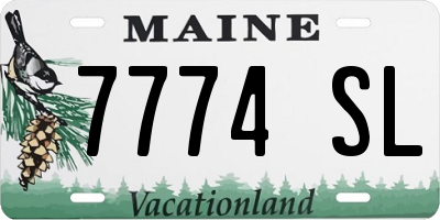 ME license plate 7774SL