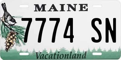 ME license plate 7774SN