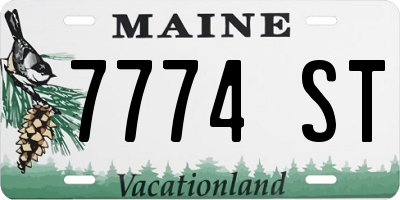 ME license plate 7774ST