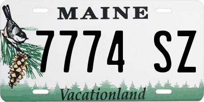 ME license plate 7774SZ