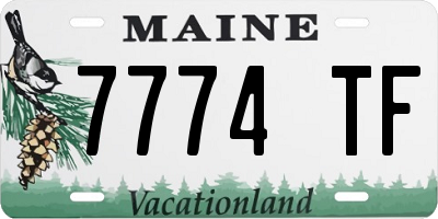 ME license plate 7774TF