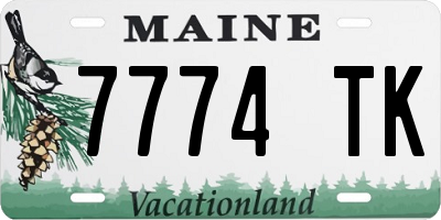 ME license plate 7774TK