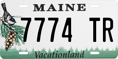 ME license plate 7774TR