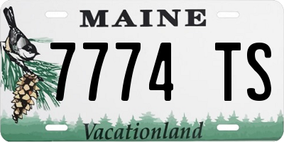 ME license plate 7774TS
