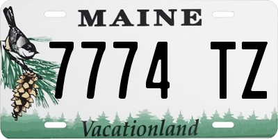 ME license plate 7774TZ
