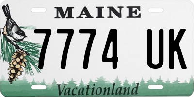 ME license plate 7774UK