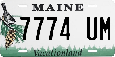 ME license plate 7774UM