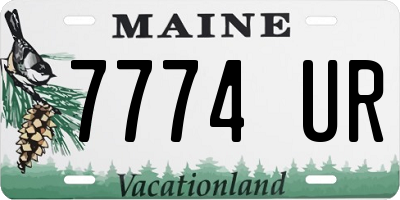 ME license plate 7774UR
