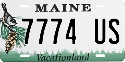 ME license plate 7774US
