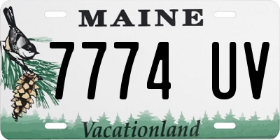 ME license plate 7774UV