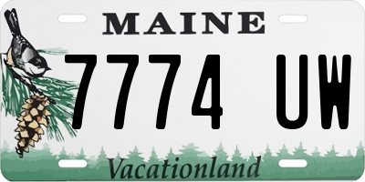 ME license plate 7774UW