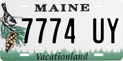 ME license plate 7774UY