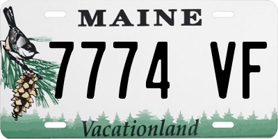 ME license plate 7774VF